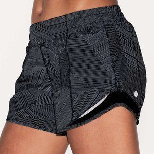 Lululemon Hotty Hot Short II (Long 4") Etch Hail Midnight Navy / Midnight Navy 8